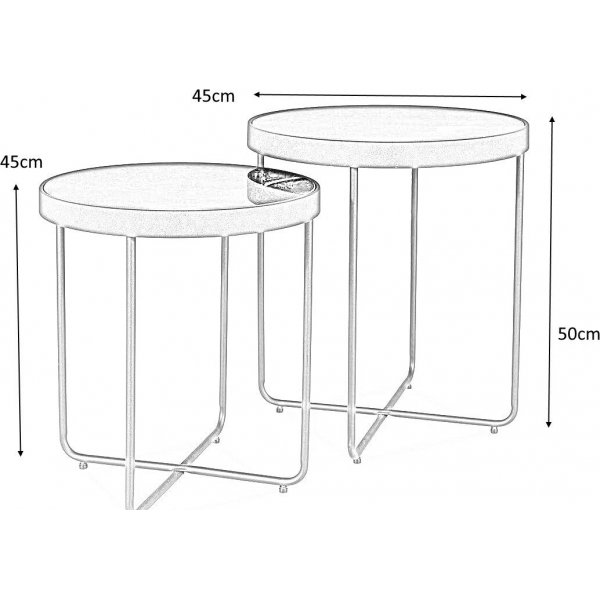 Table d'appoint Atena Ø45/40 cm - Noir Table d'appoint Atena Ø45/40 cm - Noir