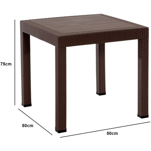 Groupe de repas extérieur Meco - Brun Groupe de repas extérieur Meco - Brun