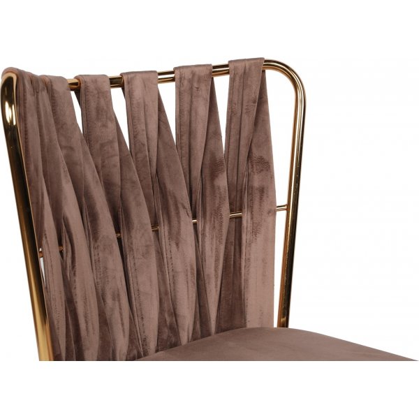 Ensemble de chaises de salle à manger Kozako - Marron clair/or Ensemble de chaises de salle à manger Kozako - Marron clair/or