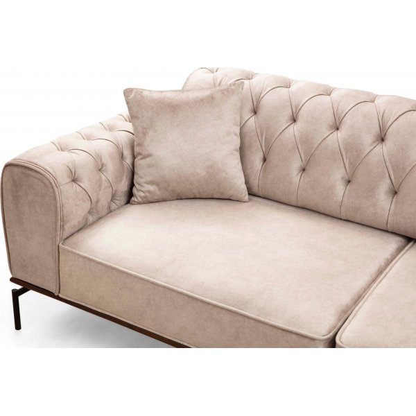 Siesta Capitone 3-sits soffa - Cream Siesta Capitone 3-sits soffa - Cream
