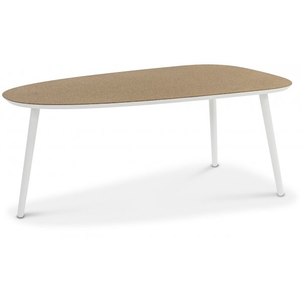 Beat droppformat soffbord 120 cm - Kork/Vit