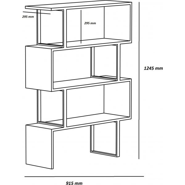 Bibliothèque Adriana - Chêne/noir Bibliothèque Adriana - Chêne/noir