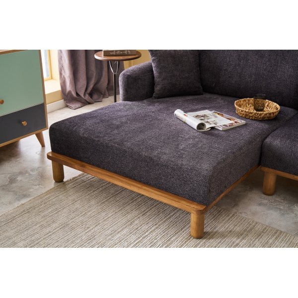 Canapé divan Reims gauche - Anthracite Canapé divan Reims gauche - Anthracite