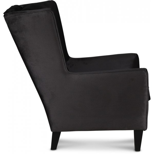 Fauteuil Berta - Anthracite (Velours) Fauteuil Berta - Anthracite (Velours)