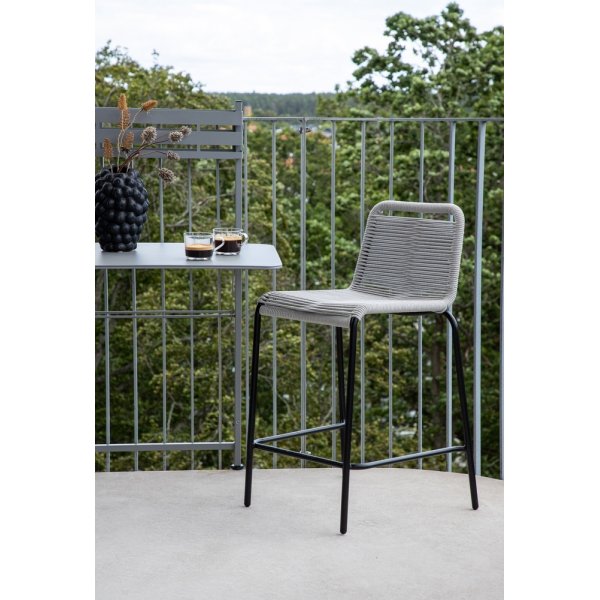Lindos barstol - Svart/Ljusgrå Lindos barstol - Svart/Ljusgrå