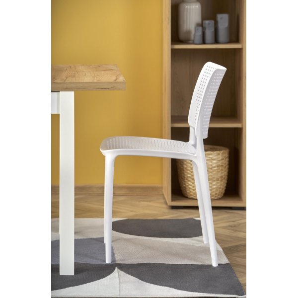 Table à manger Callahan 90-125 x 90 cm - Chêne artisanal/blanc Table à manger Callahan 90-125 x 90 cm - Chêne artisanal/blanc