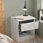 Luvio sngbord 26 - Silver/svart