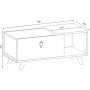 Engel soffbord 90 x 40 cm - Valnt/antracit
