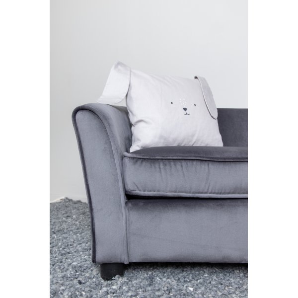 Måna barnsoffa - Grå sammet Måna barnsoffa - Grå sammet