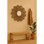Peacock brunt rund spegel 90 cm