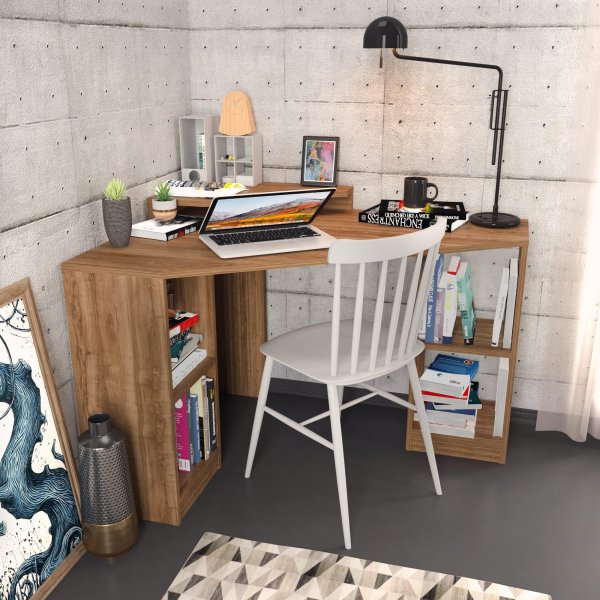 Bureau flottant 120 x 90 cm - Noyer Bureau flottant 120 x 90 cm - Noyer