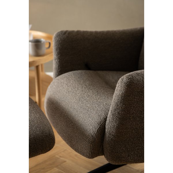 Fauteuil inclinable London avec repose-pieds - Gris Fauteuil inclinable London avec repose-pieds - Gris