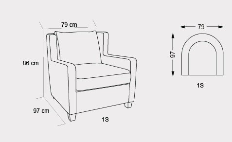 Sandvik loungef�t�lj - Valfri f�rg