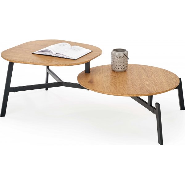 Table basse Attling 120 x 65 cm - Chne/noir