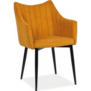 Chaise de salle  manger Monto - Velours ctel orange