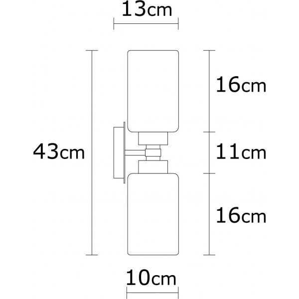Lotto wandlamp N-347 - Zilver
