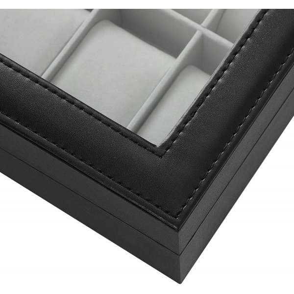 Coffret  montres Watchbox pour 10 montres - Noir/gris