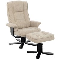 Abel recliner-fåtölj med fotpall - Beige Abel recliner-fåtölj med fotpall - Beige