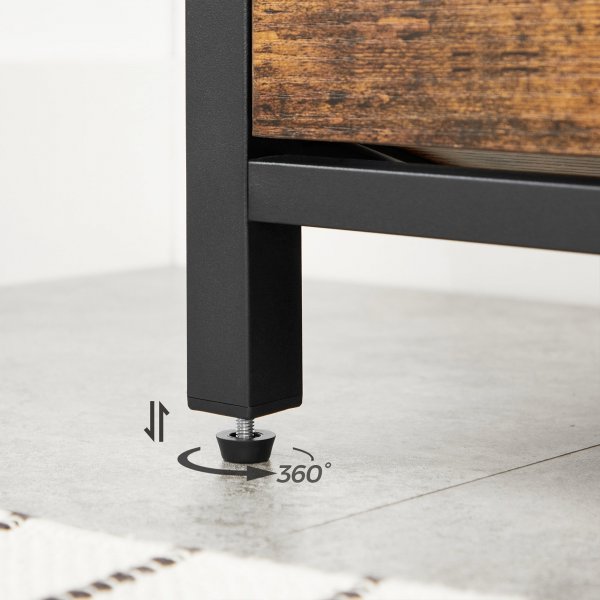 Banc d\\\'entrée Tomas avec rangement chaussures - Marron/noir Banc d\\\'entrée Tomas avec rangement chaussures - Marron/noir