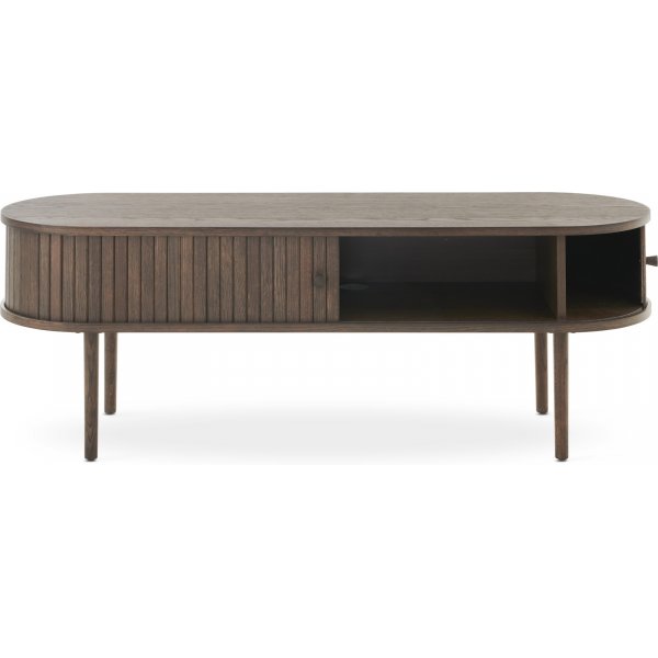 Slide TV-bänk - Brunlackad ek Slide TV-bänk - Brunlackad ek