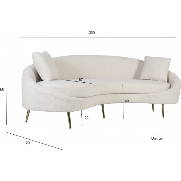 Soffa svngd 255 cm beige