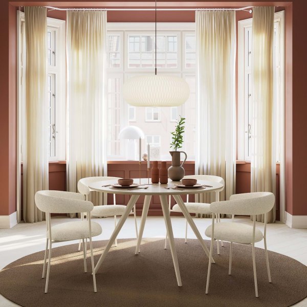 Plenti karmstol - Vit boucl/cashmere