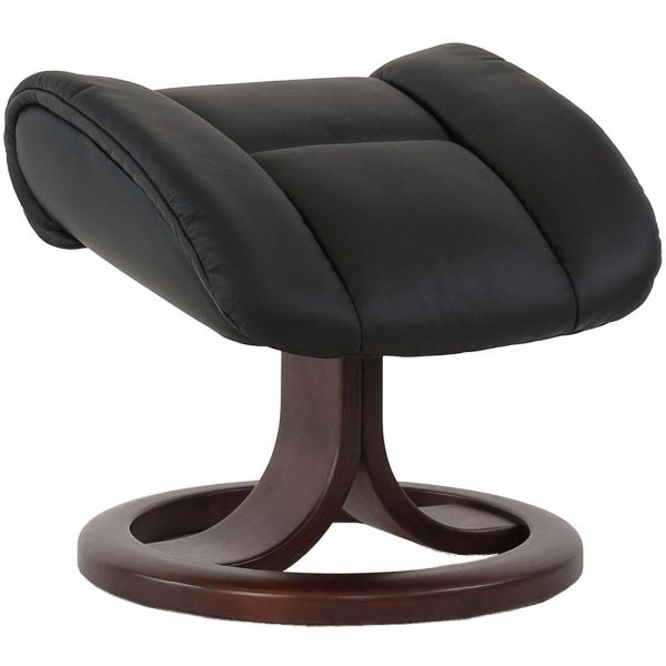 Hjellegjerde General fåtölj med fotpall - Svart/espresso Hjellegjerde General fåtölj med fotpall - Svart/espresso