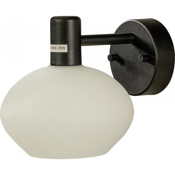 Elba wandlamp - Zwart/Opaalwit Elba wandlamp - Zwart/Opaalwit