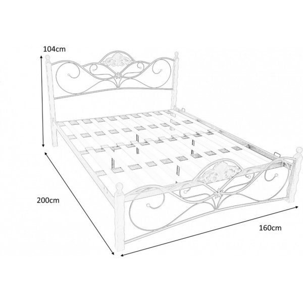 Carole sängram 160x200 cm - Svart/antik körsbär Carole sängram 160x200 cm - Svart/antik körsbär