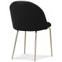 Tiffany velvet stol - Svart/Mssing