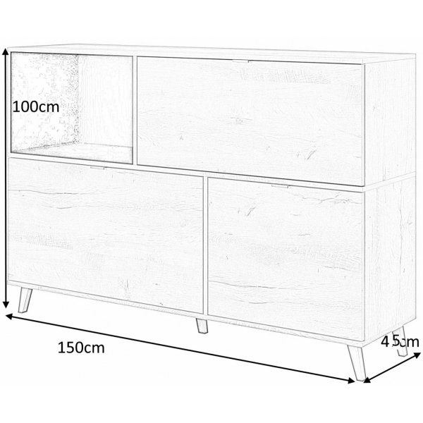 Armoire Intel - Chêne/noir Armoire Intel - Chêne/noir