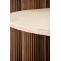 Soffbord mocca med Travertintopp 80 cm