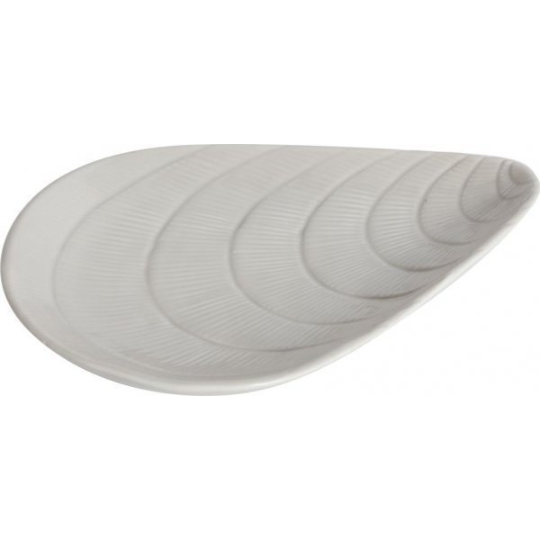 Mussla serveringsfat 20 cm - Beige