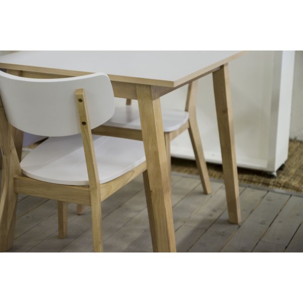 Nordkap stol - Vit/ljus ek