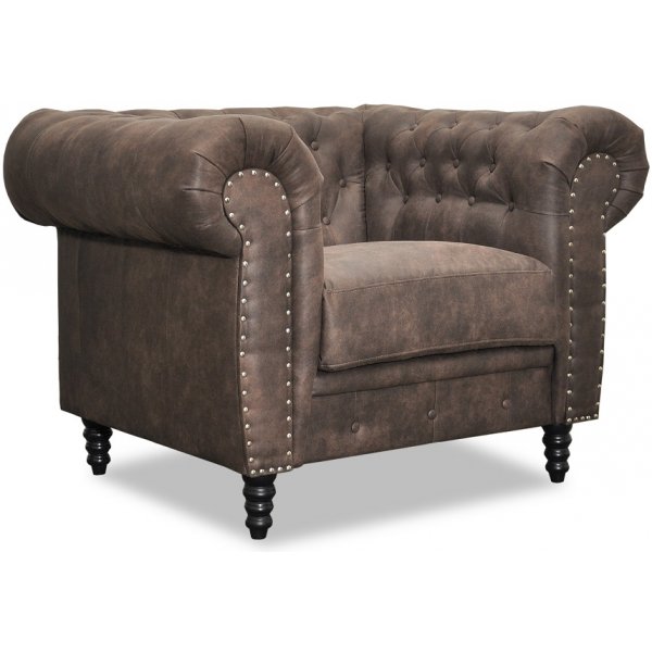 Ashford chesterfield f�t�lj - Brunt ecol�der