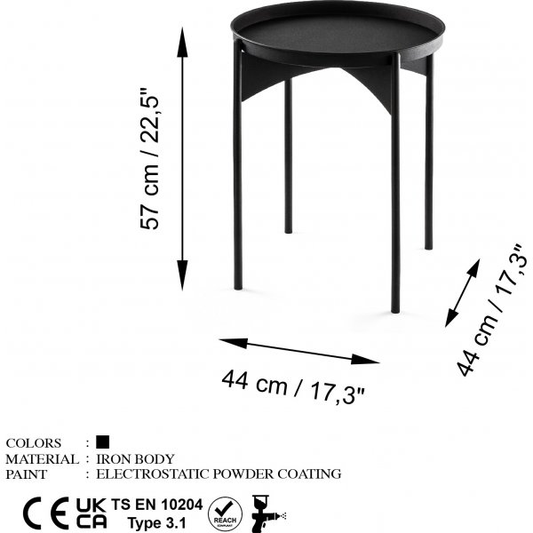 Tables d\\\'appoint Vela 2 - Noir Tables d\\\'appoint Vela 2 - Noir