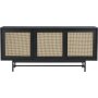 Othello svart sideboard med skjutdrrar i rotting
