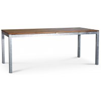 Alva matbord 190x90 cm - Teak / Galvaniserat stål Alva matbord 190x90 cm - Teak / Galvaniserat stål