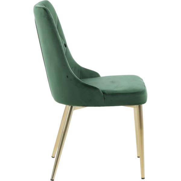 Chaise de salle à manger Alice Deluxe - Vert/laiton Chaise de salle à manger Alice Deluxe - Vert/laiton