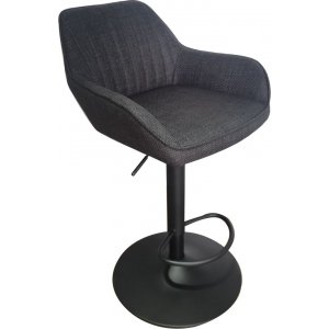 Tabouret de bar Casco - Motif ray gris fonc