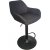 Tabouret de bar Casco - Motif ray gris fonc