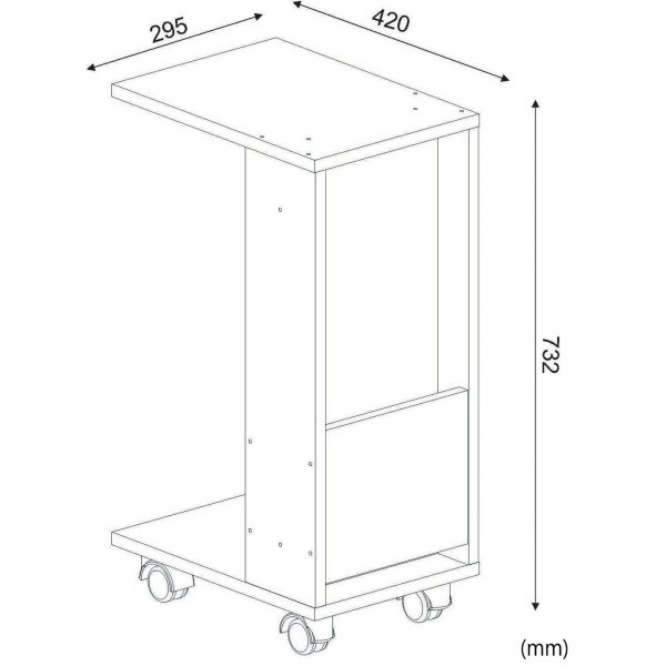 Afitab sidobord 42 x Djup: 29,5 cm - Vit Afitab sidobord 42 x Djup: 29,5 cm - Vit