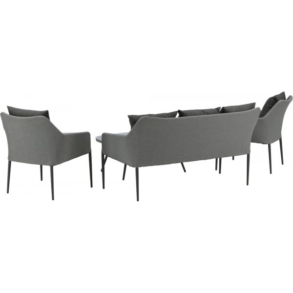 Groupe de canapés Spoga - Noir/Gris Groupe de canapés Spoga - Noir/Gris