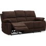 Texas manuell 3-sits reclinersoffa - Brun tyg