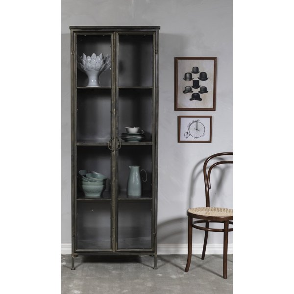 Industry vitrinsk�p i metall - Metall / Glas