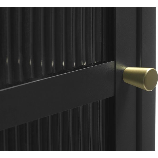 Armoire métal noir avec porte vitrée Dobb H160 cm Armoire métal noir avec porte vitrée Dobb H160 cm