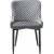 Chaise Bernt en velours gris motif losanges