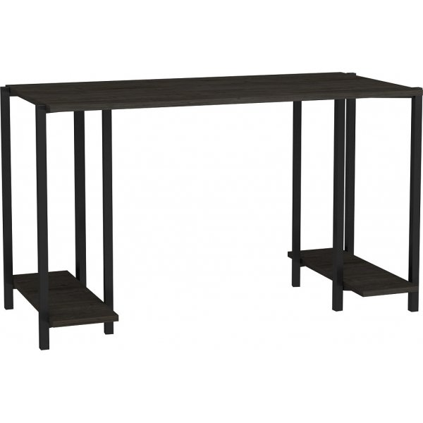 Academy skrivbord 125,2 x 60 cm - Svart/mrkgr