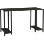 Academy skrivbord 125,2 x 60 cm - Svart/mrkgr