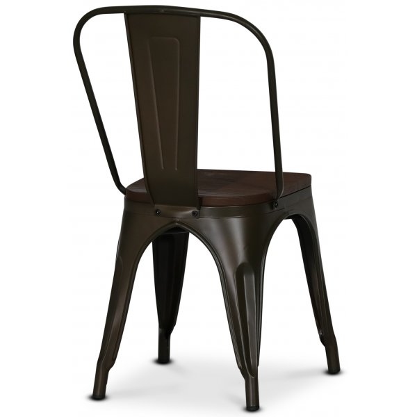 Matstol Industry Ingo i plåt - Grafit / trä Matstol Industry Ingo i plåt - Grafit / trä